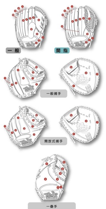 貳拾肆棒球-WOODZ/WZ訂製硬式用棒壘手套....美國嚴選牛革