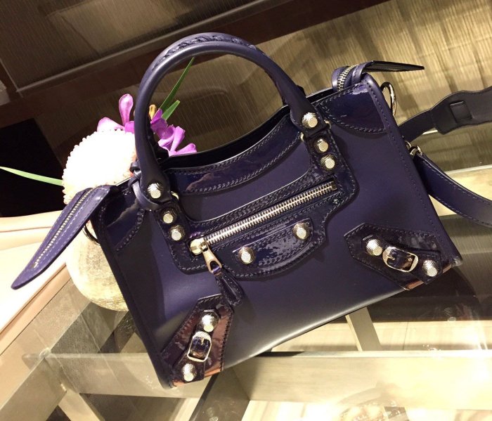 巴黎世家 Balenciaga 309544 Giant Mini City 迷你機車包 深藍 現貨