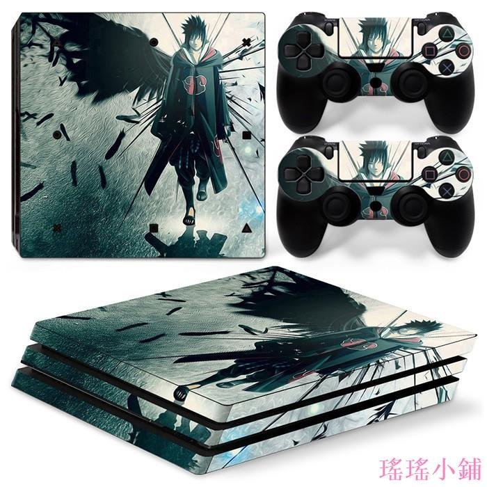 瑤瑤小鋪工廠直銷PS4 PRO貼紙PS4 PRO才貼膜 痛機貼 海賊王 火影 龍珠動漫多款隨機送LED燈 支持來圖定制