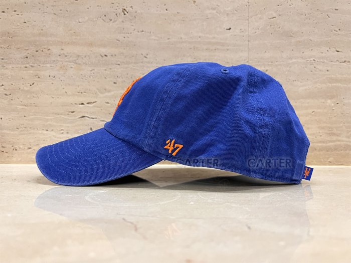 47 Brand New York Mets Blue 美國職棒紐約大都會隊47老帽隊色藍軟式 Clean Up 帽型