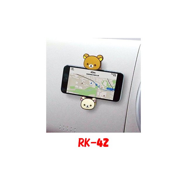 【易油網】日本 MEIHO 懶懶熊 手機夾具 可迴轉 RK-42