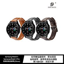 強尼拍賣~Samsung Watch 5、Samsung Watch 5 Pro 商務款真皮錶帶(20mm)