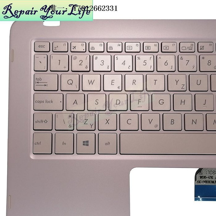 電腦零件ASUS 華碩Zenbook Flip UX360UA 筆記本鍵盤金色C殼背光 CS IT US筆電配件