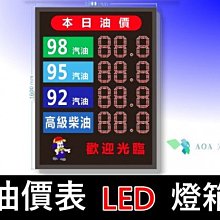 油價表LED燈箱/價格表看板內崁用油價數字錶油價屏加油站價表各油價品價表加油站led加油價目牌油價價目led/鐵箱