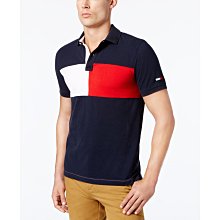 ☆【TH男生館】☆【TOMMY HILFIGER LOGO拼接POLO衫】☆【TOM003E1】(S-M)