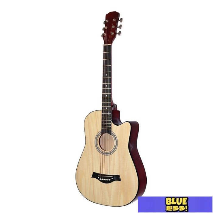 Amazon Guitar工廠直銷跨境吉他38寸椴木合板民謠吉他初學者入門-趣多多