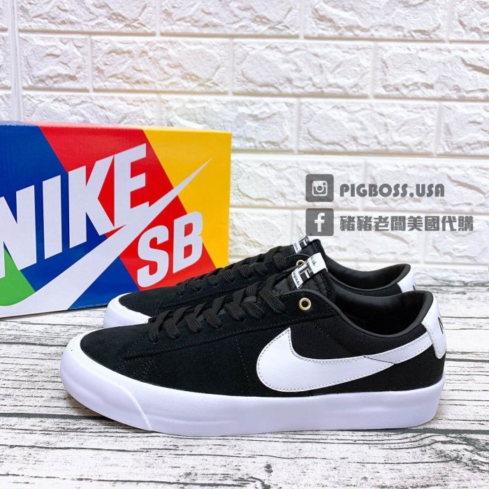 【豬豬老闆】NIKE SB Zoom Blazer 低筒 Pro GT 黑白 休閒 滑板鞋 男款 DC7695-002