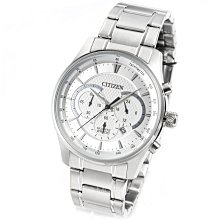 現貨 可自取 CITIZEN AN8190-51A 星辰錶 手錶 42mm 三眼計時 白色面盤 鋼錶帶 男錶女錶