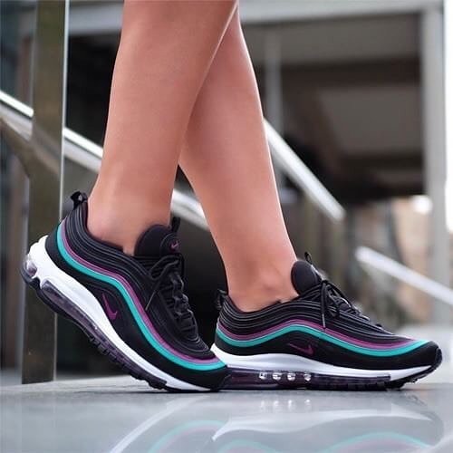 【Luxury】現貨 NIKE AIR MAX 97 全白 白色 白彈 黑 紫綠線 紫葡萄 子彈 紫勾 反光 女鞋