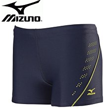 ~有氧小舖~MIZUNO美津濃SWIM FITNESS男休閒四角泳褲 N2JB6T1014 深丈青X黃 出清特價