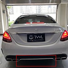 《※台灣之光※》全新 BENZ  W205 C63 AMG樣式 後保桿後下巴鍍鉻飾條 台灣製