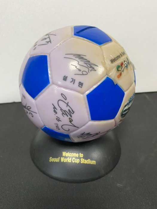 2002 韓國 世界盃 首爾 紀念品 足球存錢筒