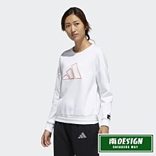 南◇2021 1月 ADIDAS STR SWEAT 長袖大學T GP0719 白色 可調式下擺 LOGO長T 女款