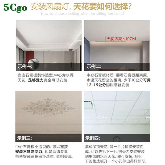 5Cgo.【宅神】新款工業吊扇大風力靜音商用無燈風扇110V餐廳客廳家用變頻吊頂電風扇t675362187673