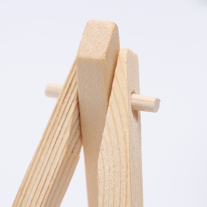 熱銷兒童木質工藝品小畫架 原木三角展示架 展示擺件 DIY道具