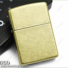 【ARMYGO】ZIPPO原廠打火機-No.201FB-Antique Silver 仿古鍍黃銅款