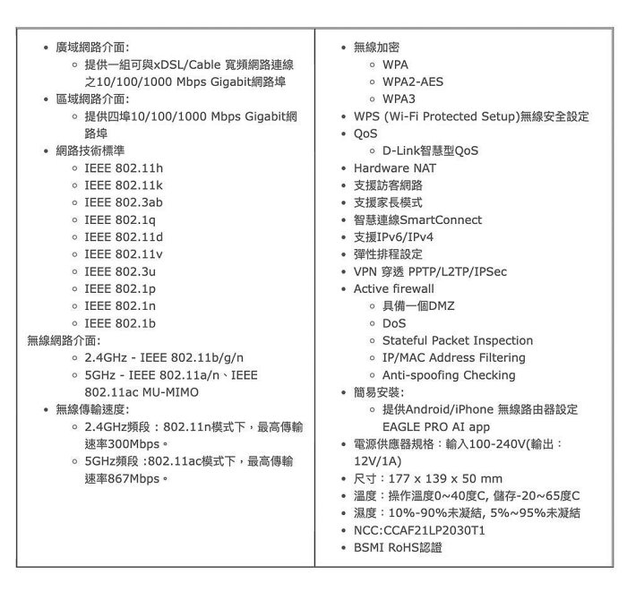 ~協明~ D-Link友訊 R12 AC1200 gigabit 雙頻 EAGLE PRO AI 智慧無線分享器