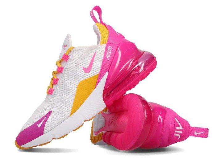 =CodE= NIKE W AIR MAX 270 針織透氣網無縫線慢跑鞋(白桃紅黃) CI1963-166 氣墊 女