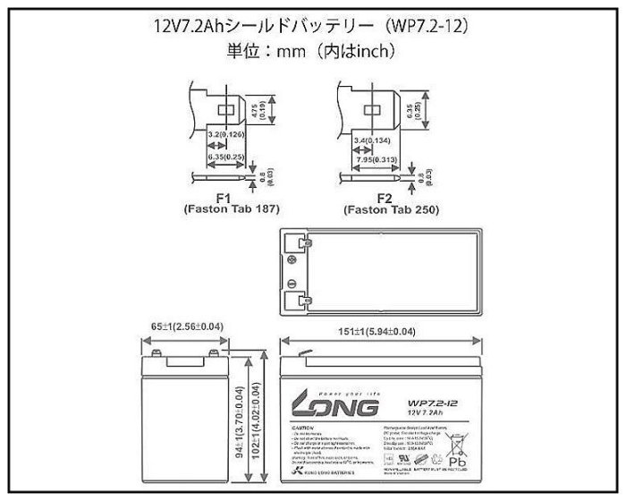 【電池達人】一組兩只 LONG WP7.2-12 YUASA NP7-12 CSB GP1272 不斷電系統 UPS電池