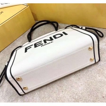 【二手正品】芬迪 FENDI 加州天空系列 ROMA帆布手提袋 手提包 單肩包 肩背包