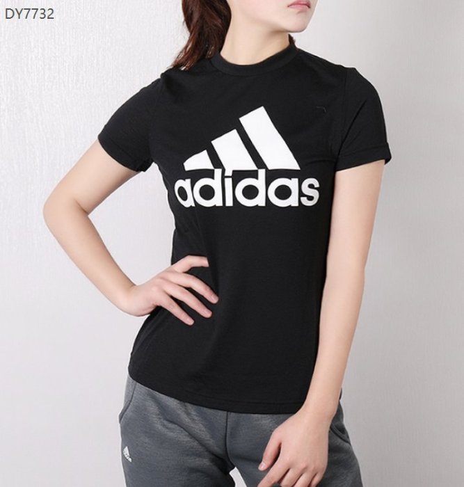 現貨熱銷-全新現貨 Adidas TEE 愛迪達 女款 基本款 短袖 白 DZ0013 黑 DY7732 滿千免運