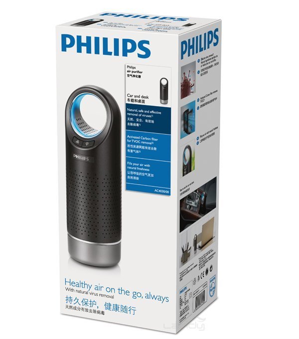 PHILIPS 飛利浦 Speed 系列 行動抗菌 空氣清淨機 (車用桌用) AC4030AC-4030 (黑色限定款)