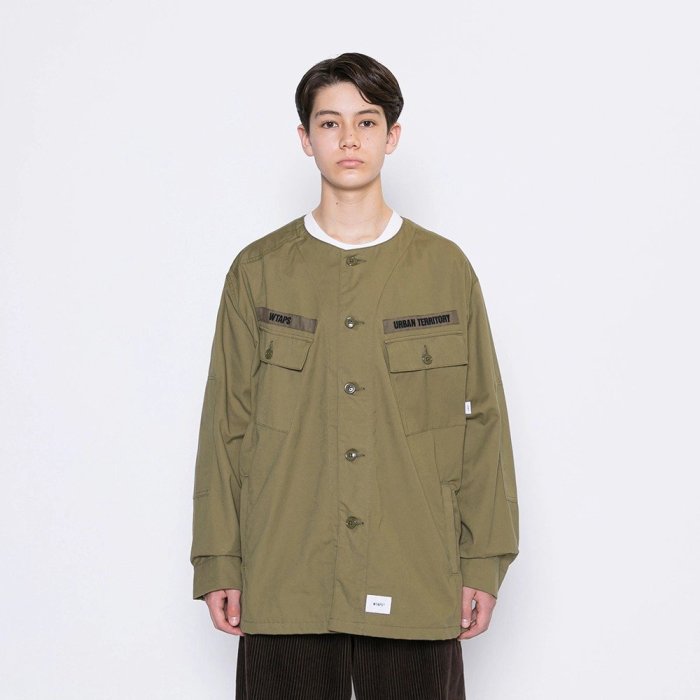 現貨☆HAru☆ WTAPS 20AW SCOUT LS COTTON WEATHER 黑/橄欖綠兩袋無領