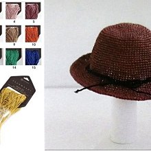 Daruma 莎莎紙線 遮陽帽材料包~日本進口竹紙SASAWASHI~可水洗~鉤針編織紙線帽、包包【彩暄手工坊】