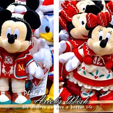 Ariel's Wish-日本東京Disney迪士尼紅色聖誕節米奇米妮站姿耶誕針織別針珠鍊手機吊飾包包掛飾-情人節禮物