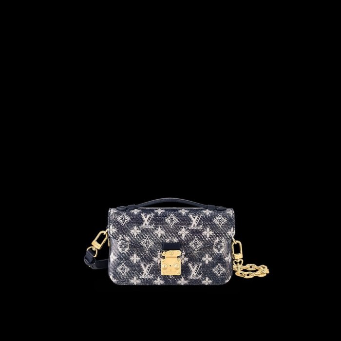 售完 限量款 全新正品 LV M22834 POCHETTE MÉTIS 幻彩藍色Monoglam帆布 法棍包 郵差包