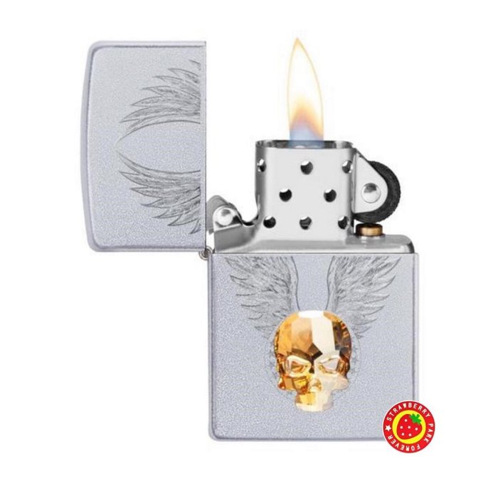 ☆茗茶軒品╭ Zippo㊣美國原裝進口 zippo 煤油 棉芯 打火石 懷爐 燃油 防風 打火機 金骷顱頭 售價1850