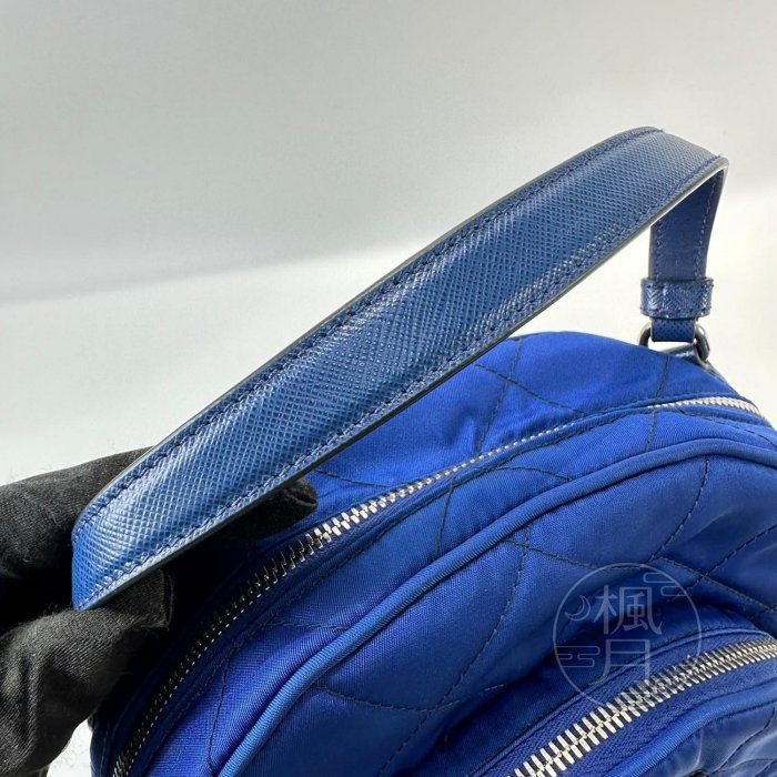 PRADA 1BZ066 寶藍後背包 雙肩包 單肩背 普拉達 尼龍材質 精品包