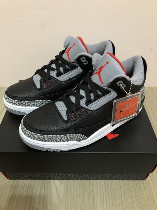 極品釋出@NIKE AIR JORDAN 3 RETRO OG 3代黑水泥老屁股US9 9.5號