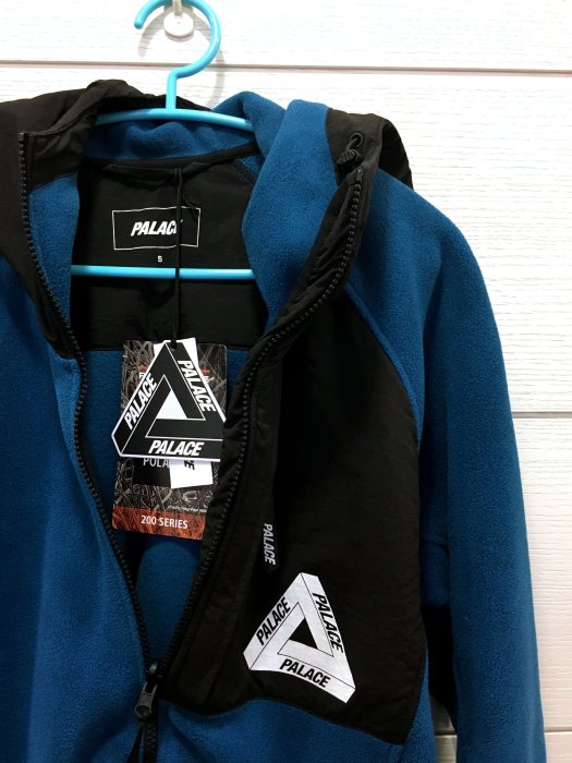 自售 二手 九成新 Palace Polartec Fleece 藍黑 S號 連帽外套 毛絨 抓毛 抓絨 jacket