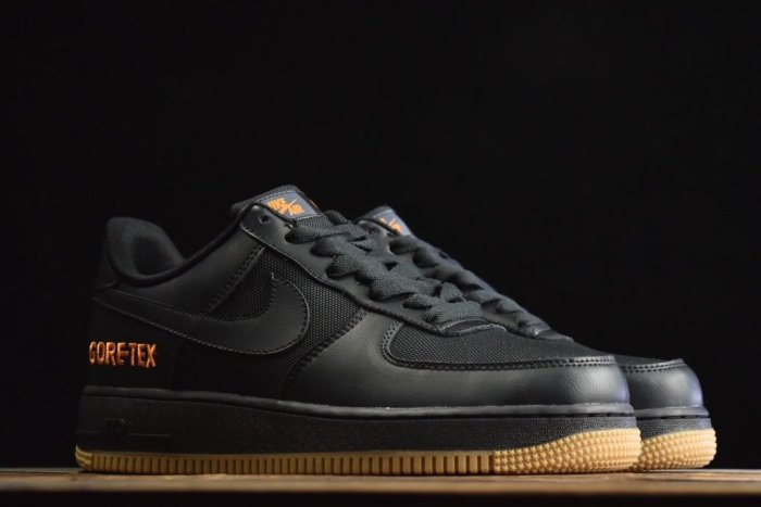 老夫子 Nike Air Force 1 GTX  黑橘 膠底 機能 低幫 滑板鞋 CK2630-001 男女鞋