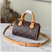 Louis Vuitton Nano Speedy Brown Cloth ref.183165 - Joli Closet