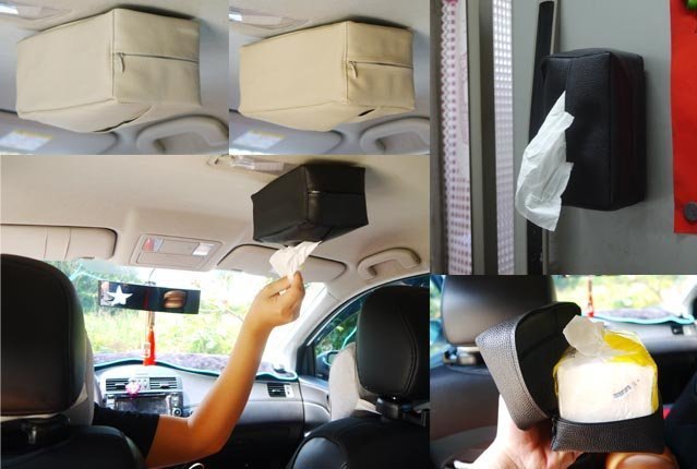 【吉特汽車百貨】YH777 台製 軟式 弧面磁吸式面紙盒 強力磁體 吸附式面紙套 皮革面紙包 車頂面紙盒 吸頂式面紙盒