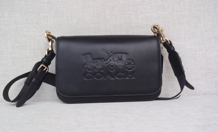 DanDan代購 美國正品 COACH 72703 新款女式翻蓋郵差包 真皮 大馬車 馬鞍包 寬肩帶 側背包 單肩包女包