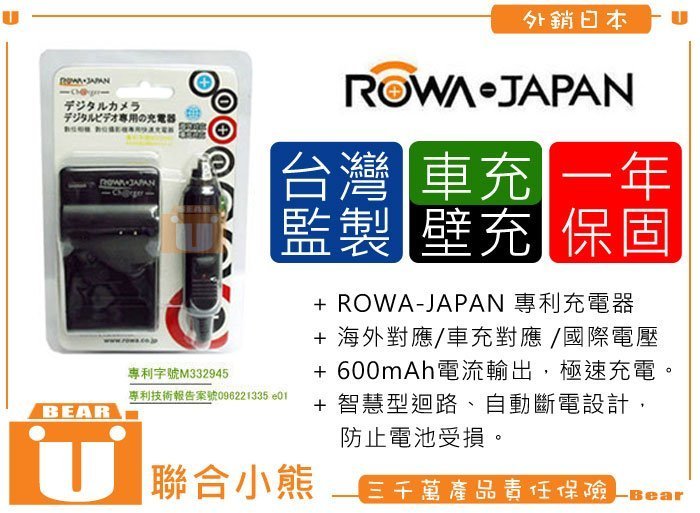 【聯合小熊】ROWA SONY NP-FW50 電池+ 充電器 壁充 車充 NEX-C3 NEX6 NEX7 NEX5R