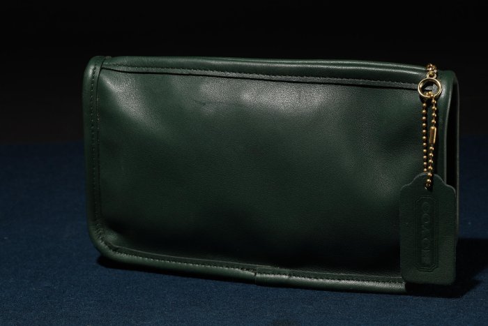 5/14結標 名牌 COACH Bottle Green Vintage 手拿包 B050347 -配件 女用包包 手提包 肩背包 皮包 皮夾 財布