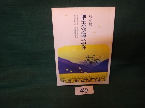 【愛悅二手書坊 05-49】把天空還給你 張小嫻 作者 皇冠文學出版