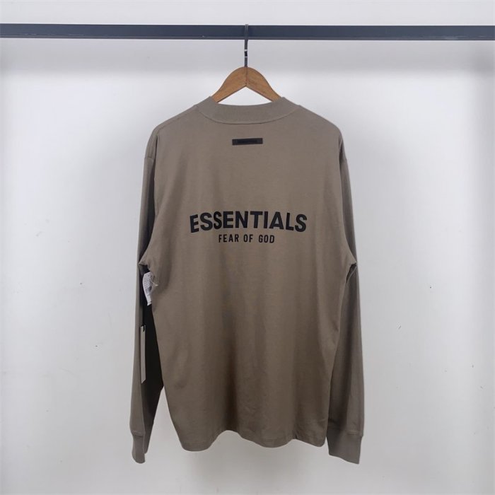 【熱賣精選】現貨免運Fear Of God Essentials FOG 復線背后字母Logo長袖基礎T恤tee