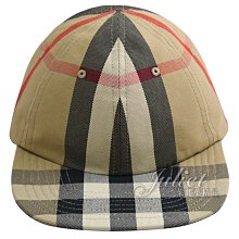 【茱麗葉精品】全新精品 BURBERRY  專櫃商品 8056296 經典英倫格紋棉質棒球帽/遮陽帽.駝 現貨