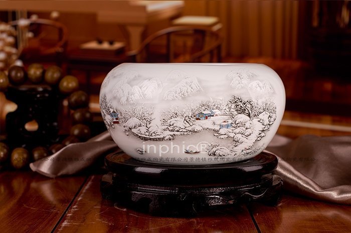 INPHIC-景韻雅成陶瓷器 仿古《雪景》瓷器 文房四寶用品 文具套裝