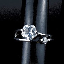珍珠林~花型鑽戒~高淨度蘇聯鋯石鑚(內徑14mm.國際戒圍6號)可當尾戒佩戴 #270