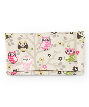 降價囉~~轉賣Brownie Gifts Creamy Owl Diaper Clutch 可愛貓頭鷹米色尿布包/折疊尿布墊