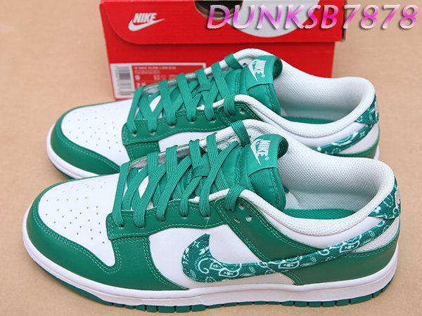 2022 NIKE WMNS DUNK LOW ESS PAISLEY PACK 變形蟲女綠白DH4401-102