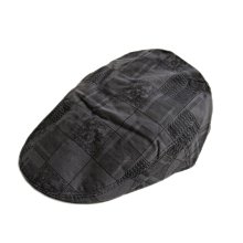 【海倫精坊】城市款-塊狀圖紋黑灰色鴨舌帽(特價２００元)男女適Ｓ61