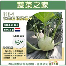 【蔬菜之家滿額免運】C13-1.水果結頭菜種子10顆(F1，如水果般多汁甜脆)一致性高，外皮呈淺綠色、內部肉質為白色。