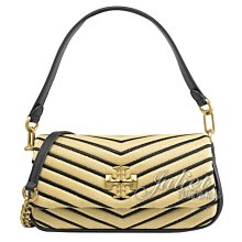 【茱麗葉精品】【全新商品】TORY BURCH 專櫃商品 88094 KIRA CHEVRON 編織草編兩用包.黑 現貨